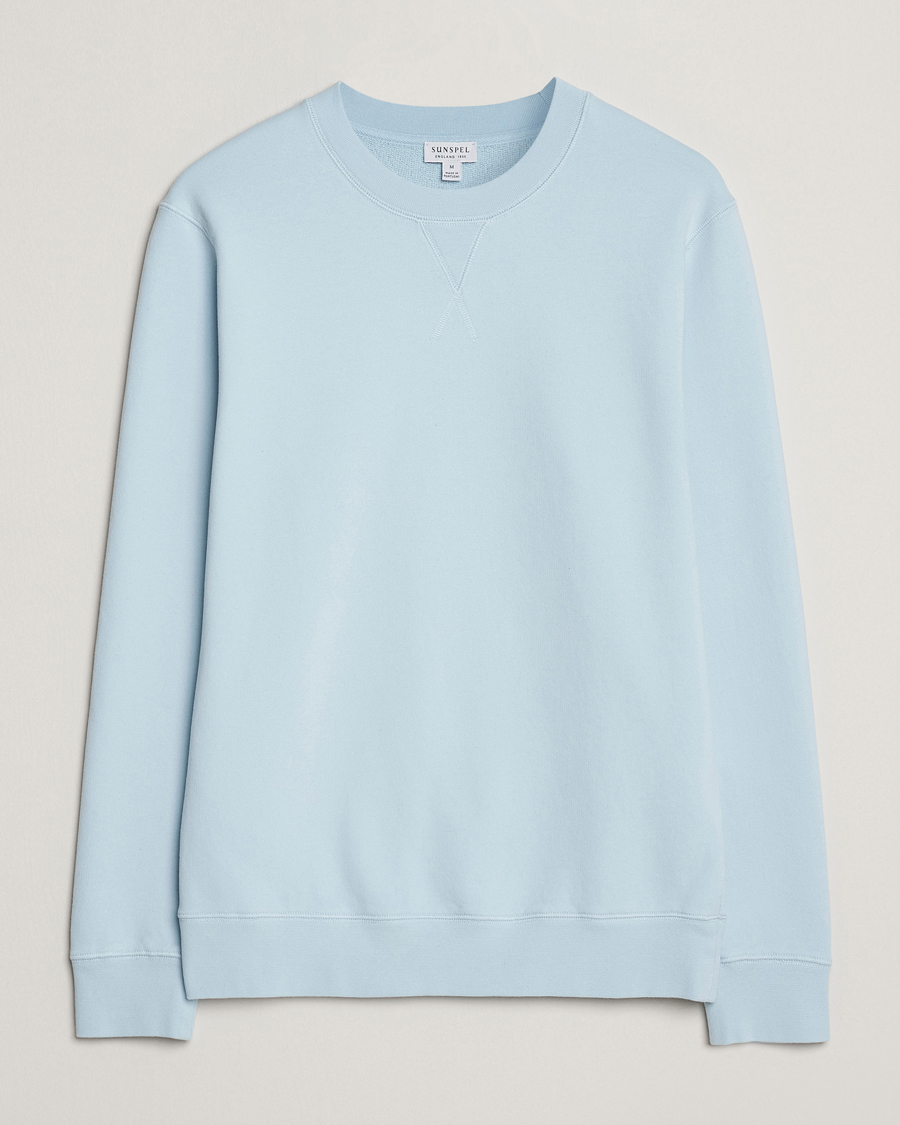 Herr | Tröjor | Sunspel | Loopback Sweatshirt Frost Blue