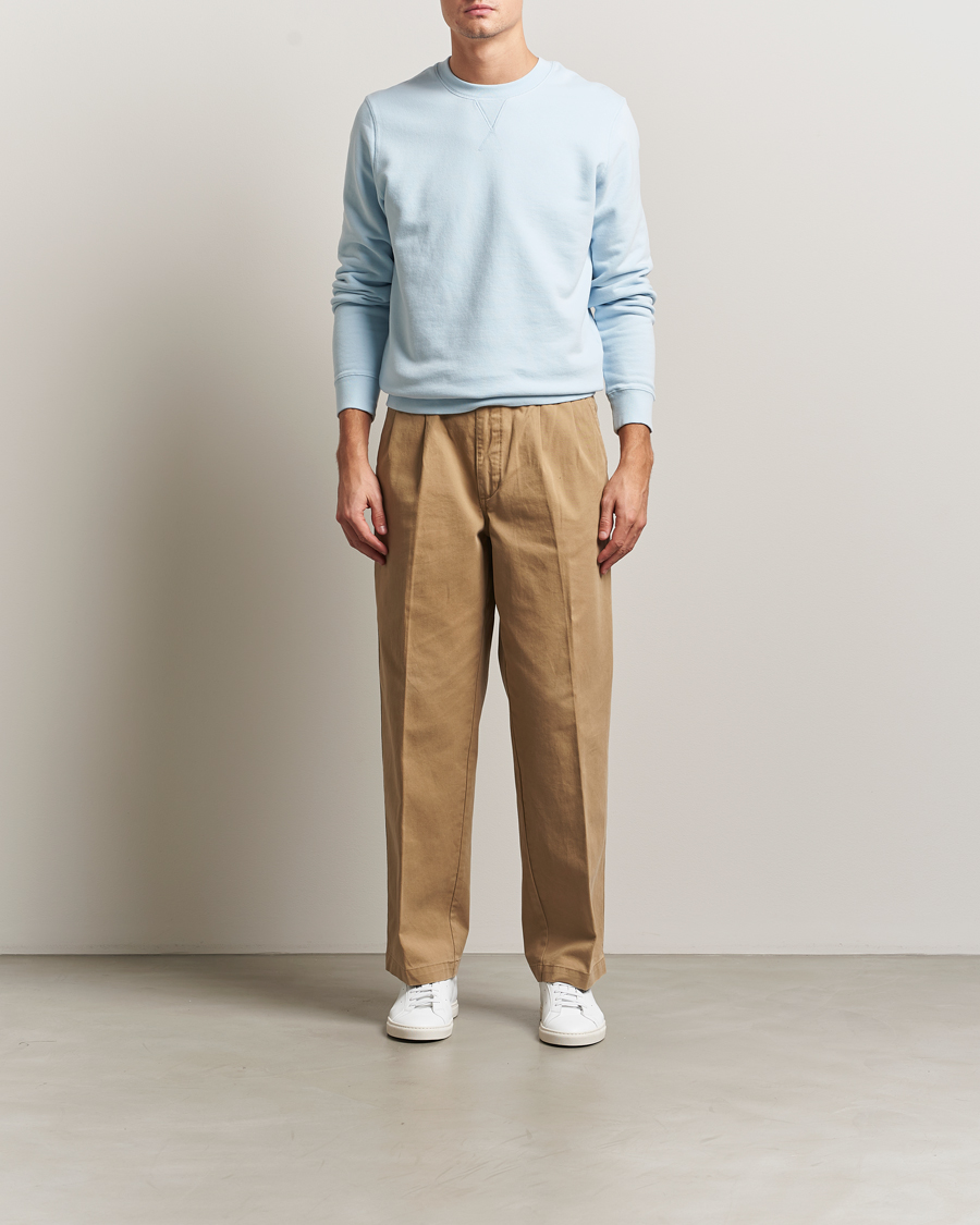 Herr | Tröjor | Sunspel | Loopback Sweatshirt Frost Blue