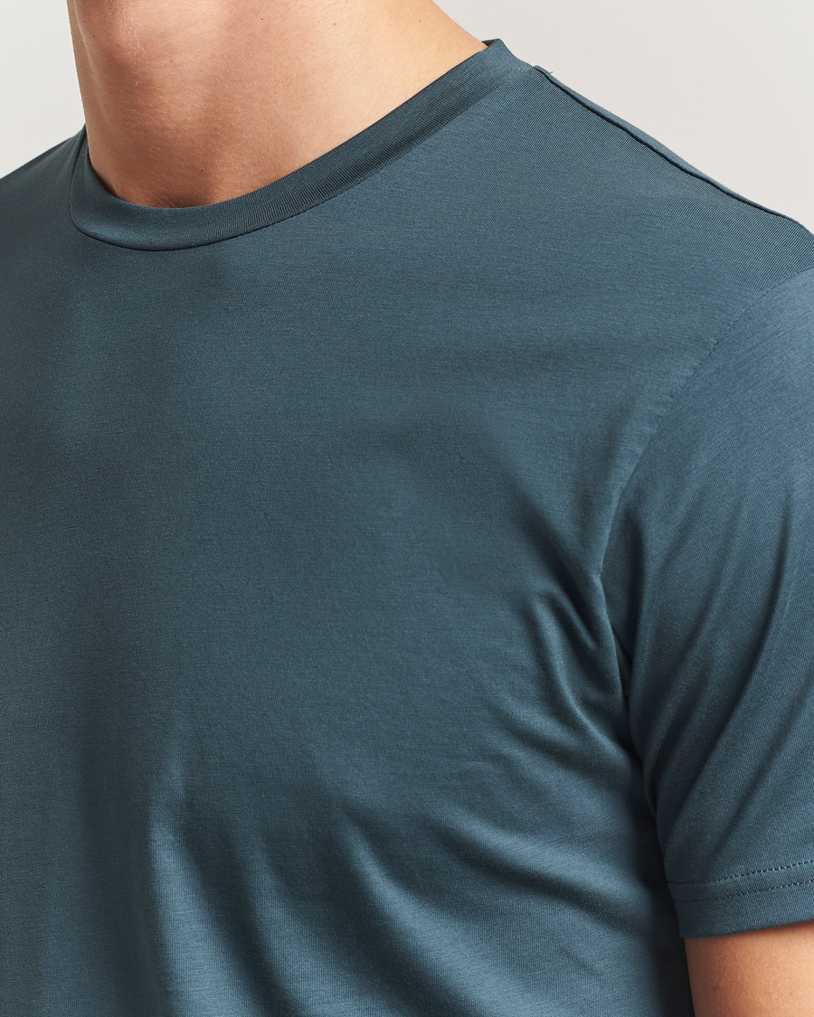 Herr | T-Shirts | Sunspel | Riviera Midweight T-Shirt Dark Petrol