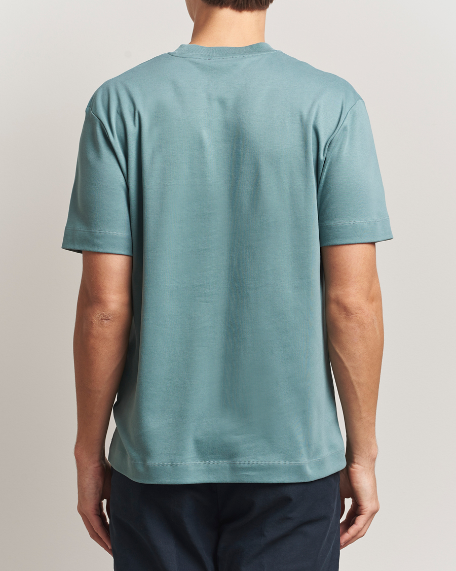 Herr | T-Shirts | Sunspel | Heavy Weight Supima Cotton T-Shirt Steel Green