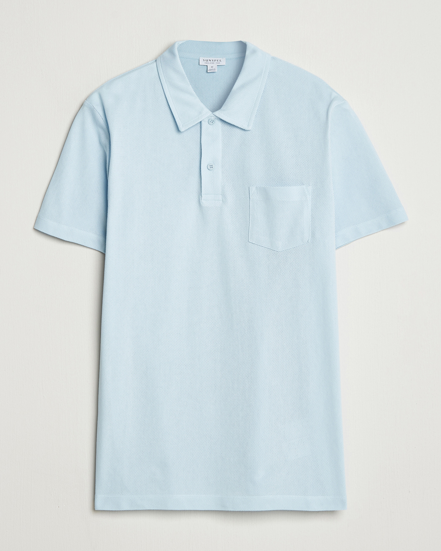 Herr | Pikéer | Sunspel | Riviera Polo Shirt Frost Blue
