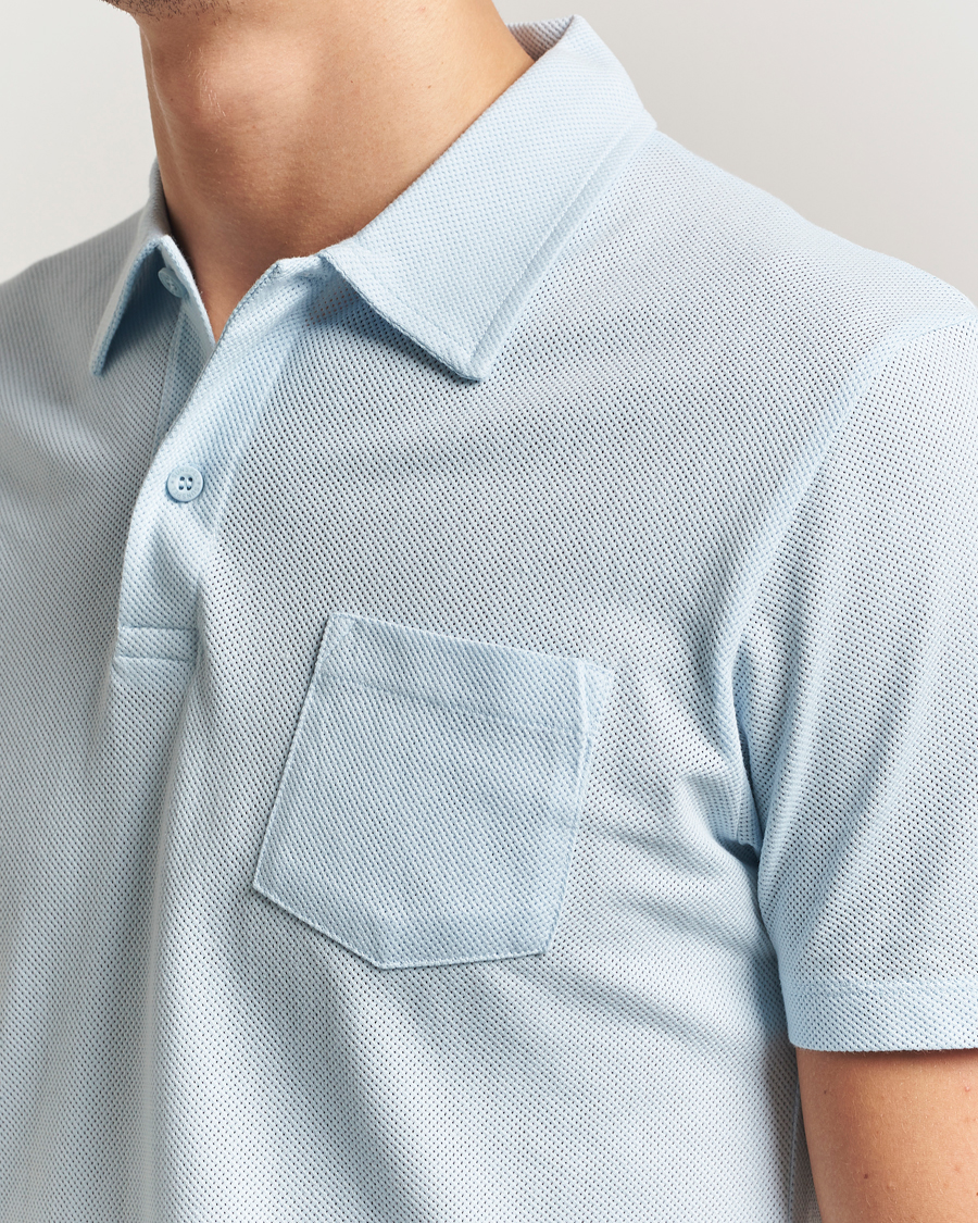 Herr | Pikéer | Sunspel | Riviera Polo Shirt Frost Blue