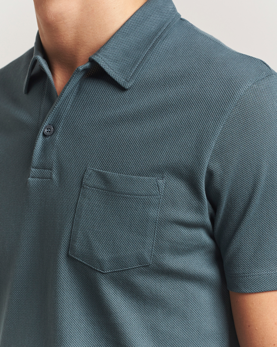 Herr | Pikéer | Sunspel | Riviera Polo Shirt Dark Petrol