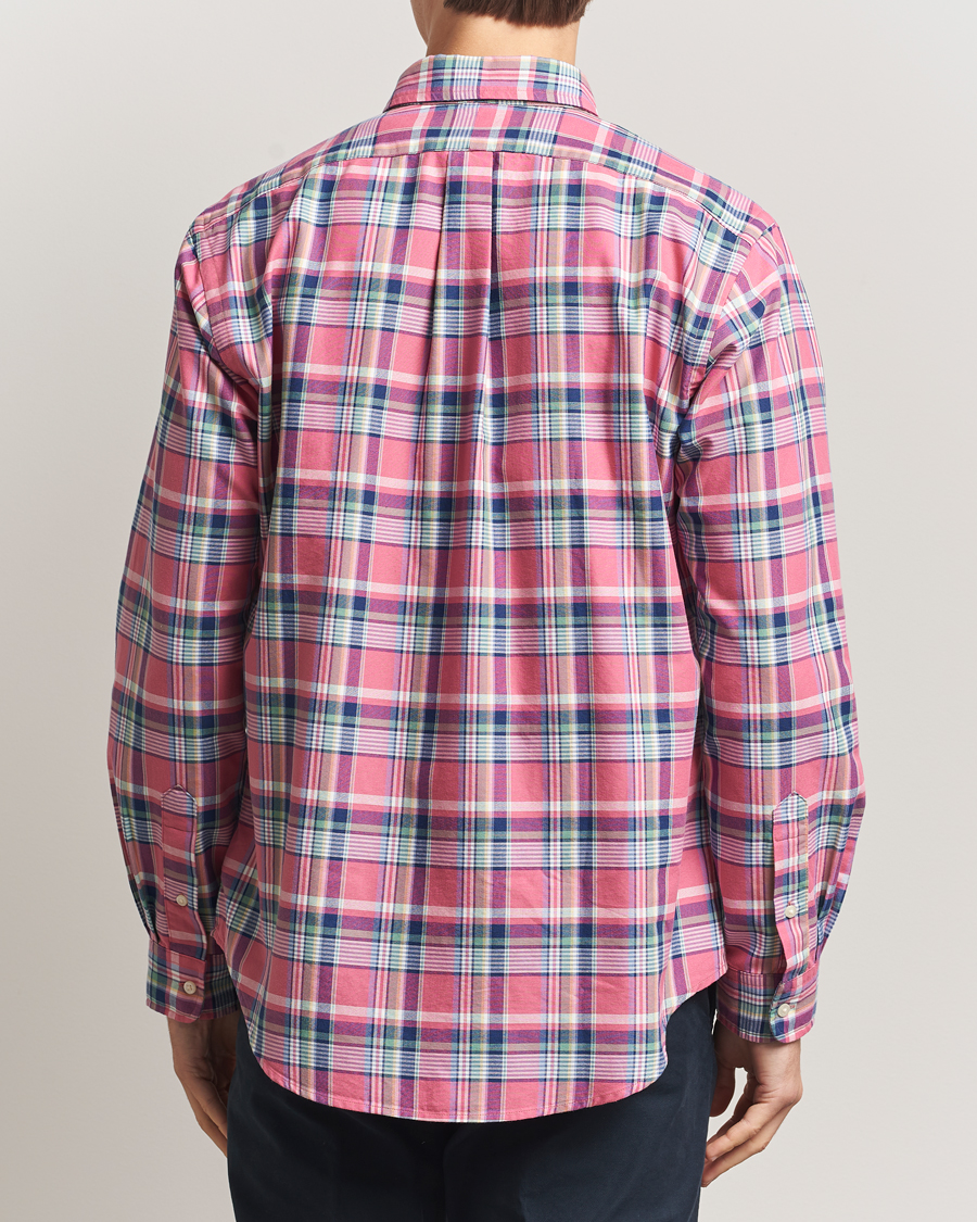 Herr | Västar | Polo Ralph Lauren | Custom Fit Oxford Checked Shirt Pink/Blue