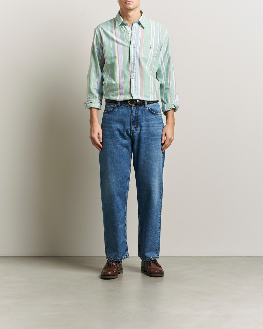 Herr | Skjortor | Polo Ralph Lauren | Custom Fit Oxford Checked Shirt Green/Purple