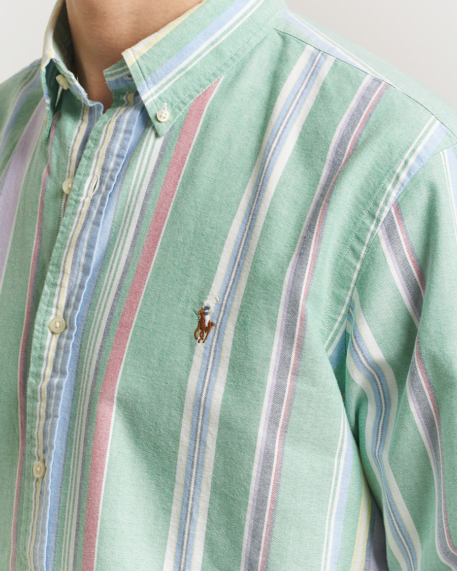 Herr | Skjortor | Polo Ralph Lauren | Custom Fit Oxford Checked Shirt Green/Purple