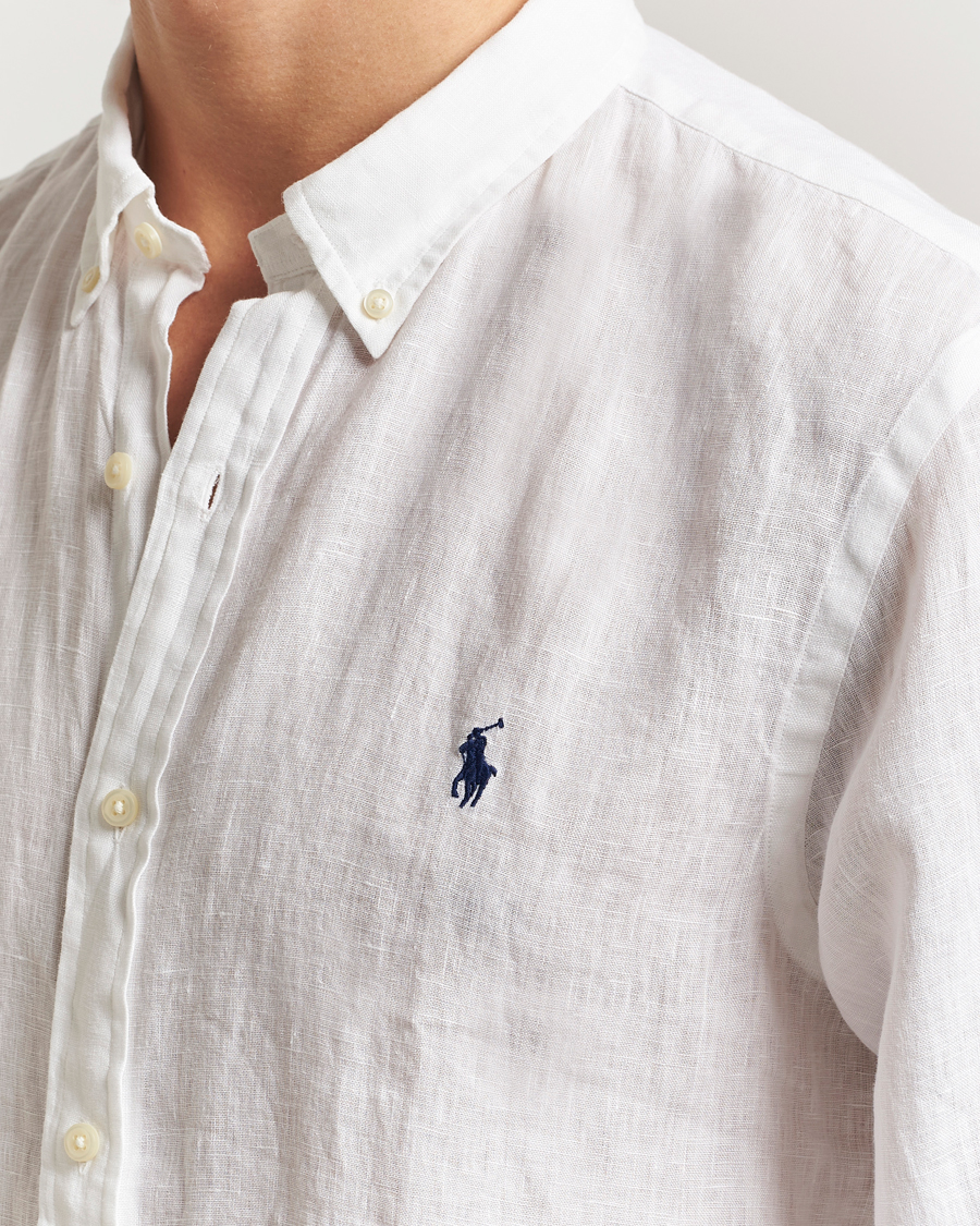 Herr | Västar | Polo Ralph Lauren | Slim Fit Linen Shirt White