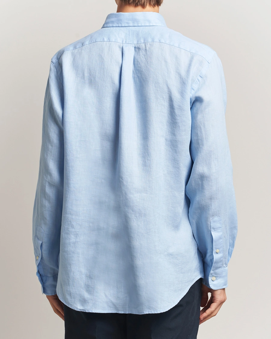 Herr | Skjortor | Polo Ralph Lauren | Custom Fit Linen Shirt Office Blue