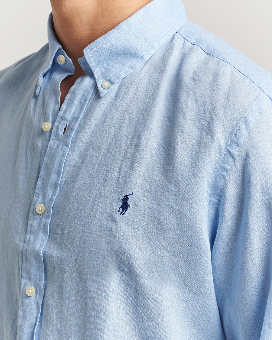 Herr | Skjortor | Polo Ralph Lauren | Custom Fit Linen Shirt Office Blue