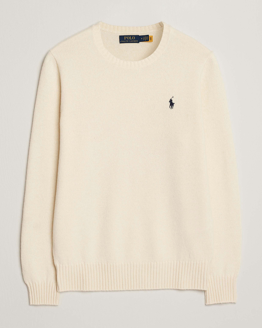 Herr | Kavajer | Polo Ralph Lauren | Wool/Cashmere Crew Neck Andover Cream