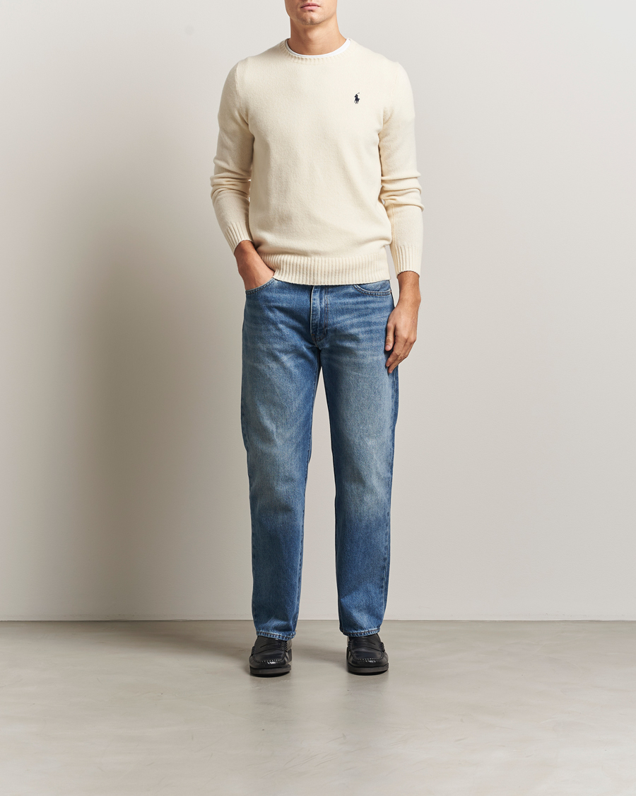 Herr | Kavajer | Polo Ralph Lauren | Wool/Cashmere Crew Neck Andover Cream