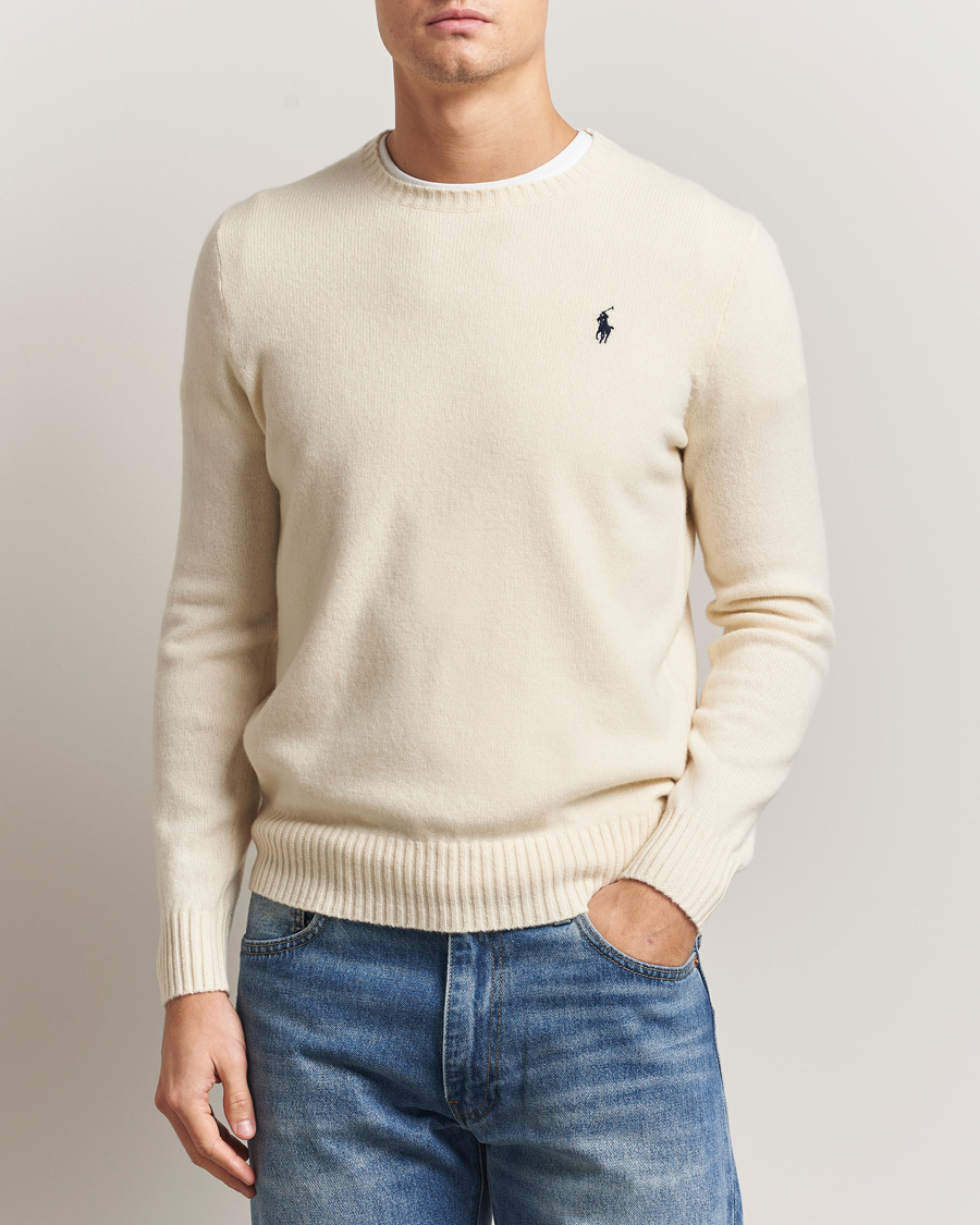 Herr | Kavajer | Polo Ralph Lauren | Wool/Cashmere Crew Neck Andover Cream
