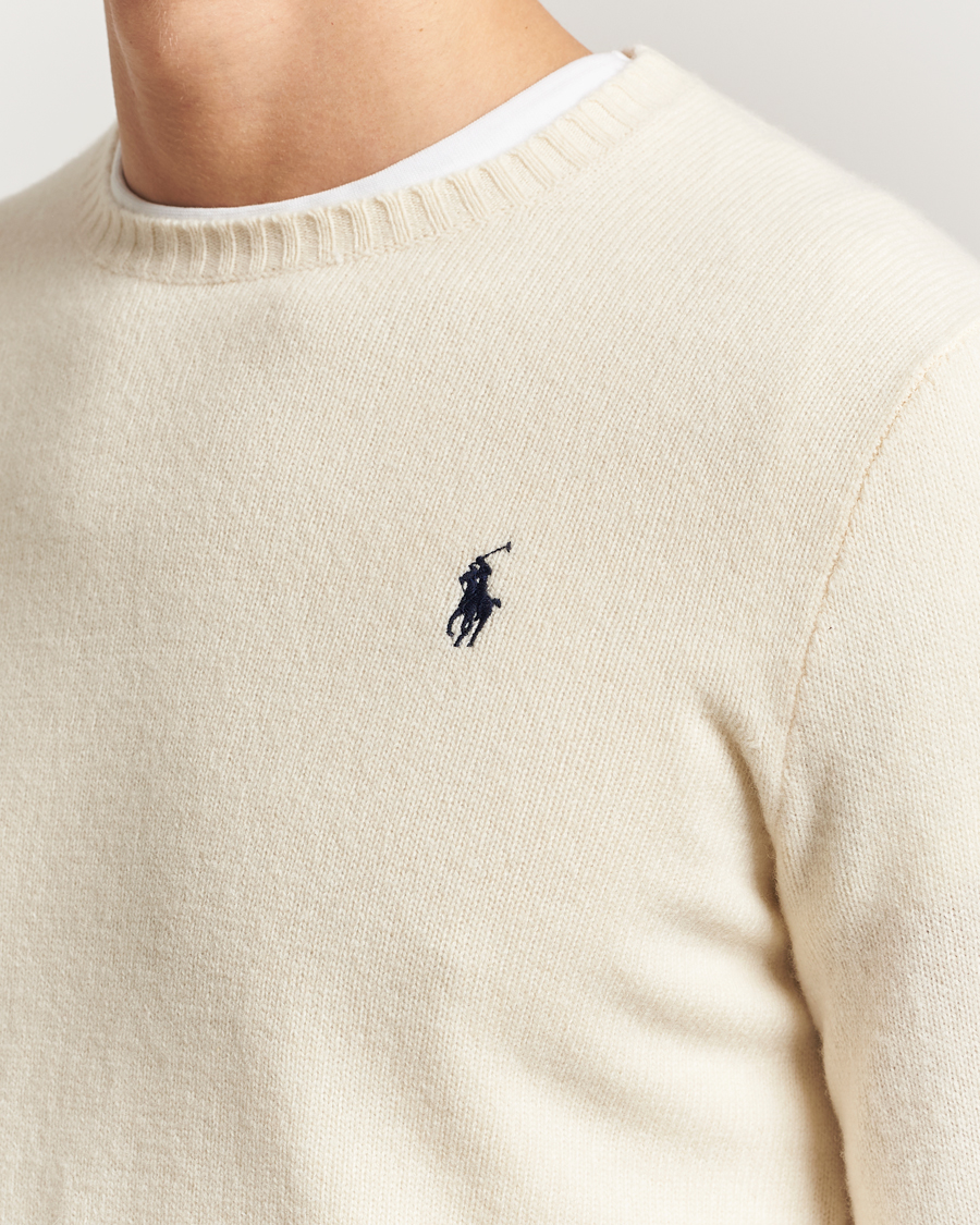 Herr | Kavajer | Polo Ralph Lauren | Wool/Cashmere Crew Neck Andover Cream
