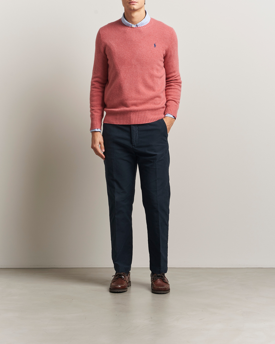 Herr | Tröjor | Polo Ralph Lauren | Wool/Cashmere Crew Neck Strawberry Gelato