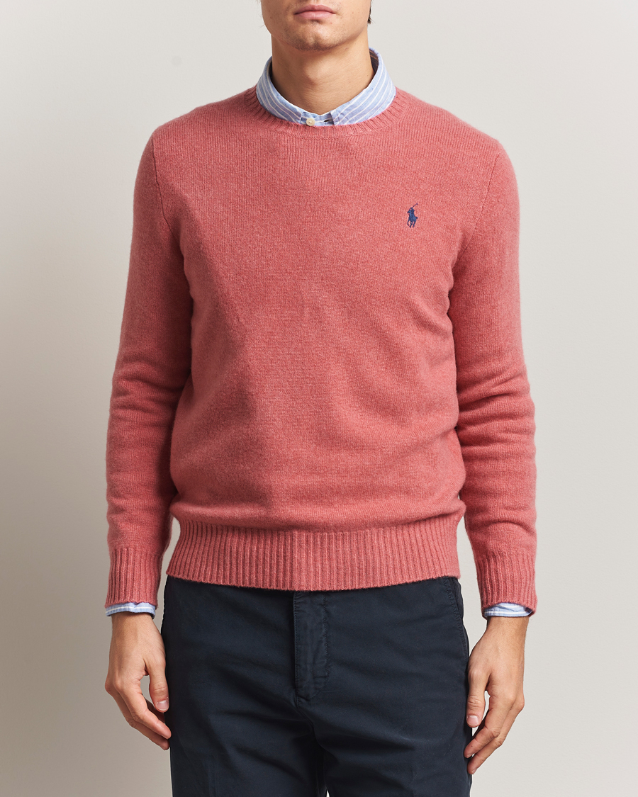 Herr | Tröjor | Polo Ralph Lauren | Wool/Cashmere Crew Neck Strawberry Gelato