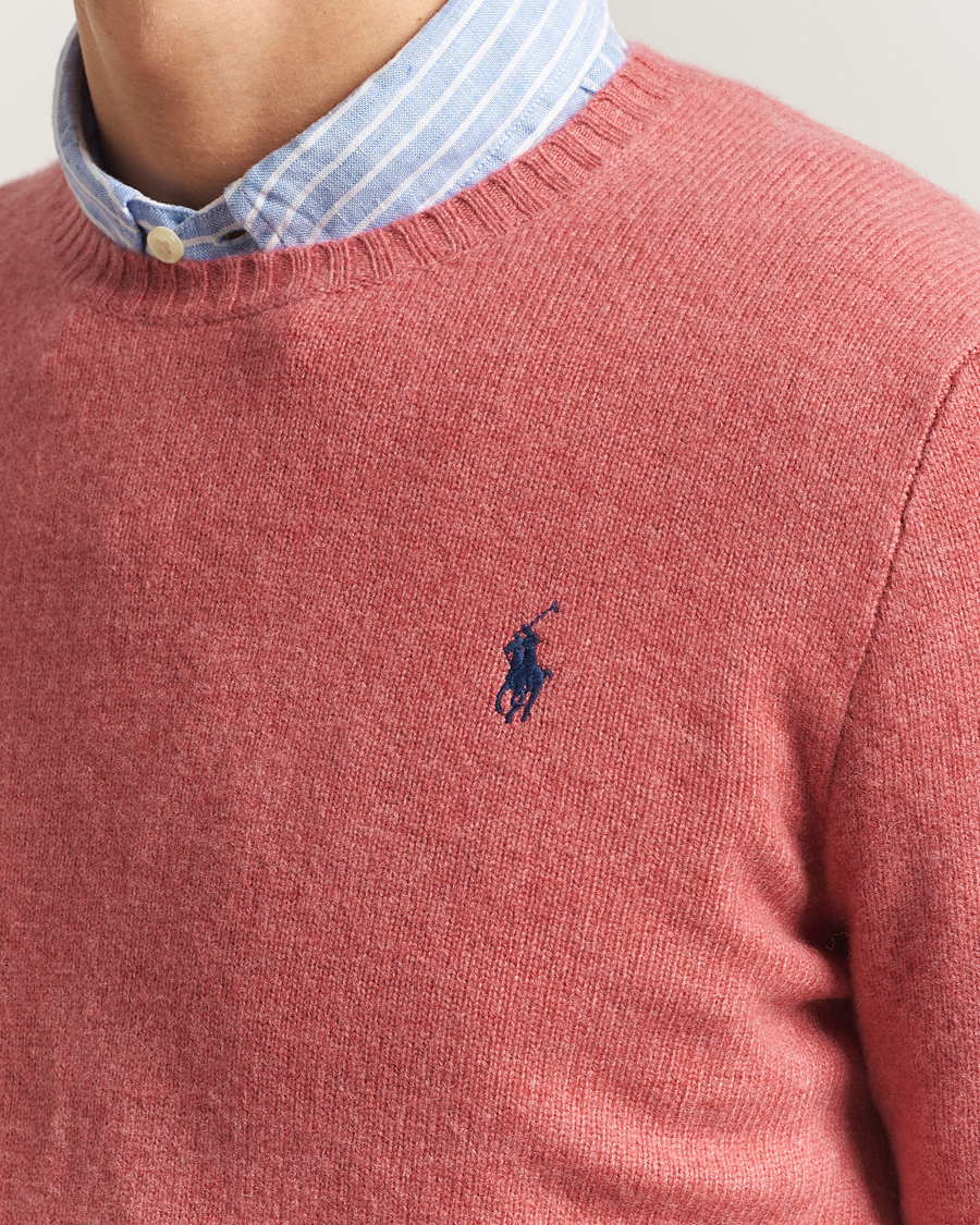 Herr | Tröjor | Polo Ralph Lauren | Wool/Cashmere Crew Neck Strawberry Gelato