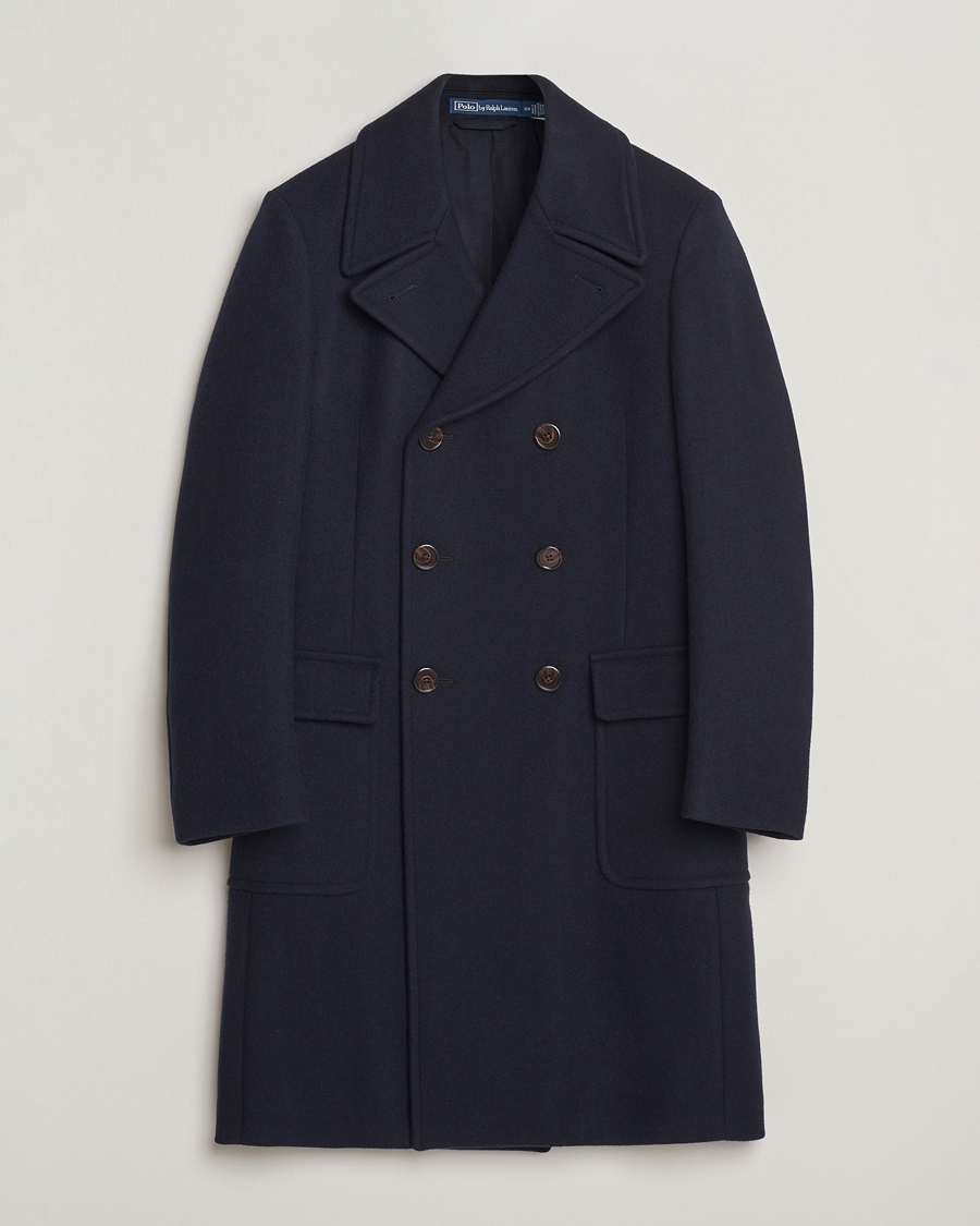 Herr | Jackor | Polo Ralph Lauren | Double Breasted Top Wool Coat Navy