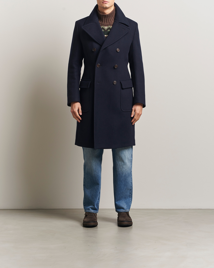 Herr | Jackor | Polo Ralph Lauren | Double Breasted Top Wool Coat Navy
