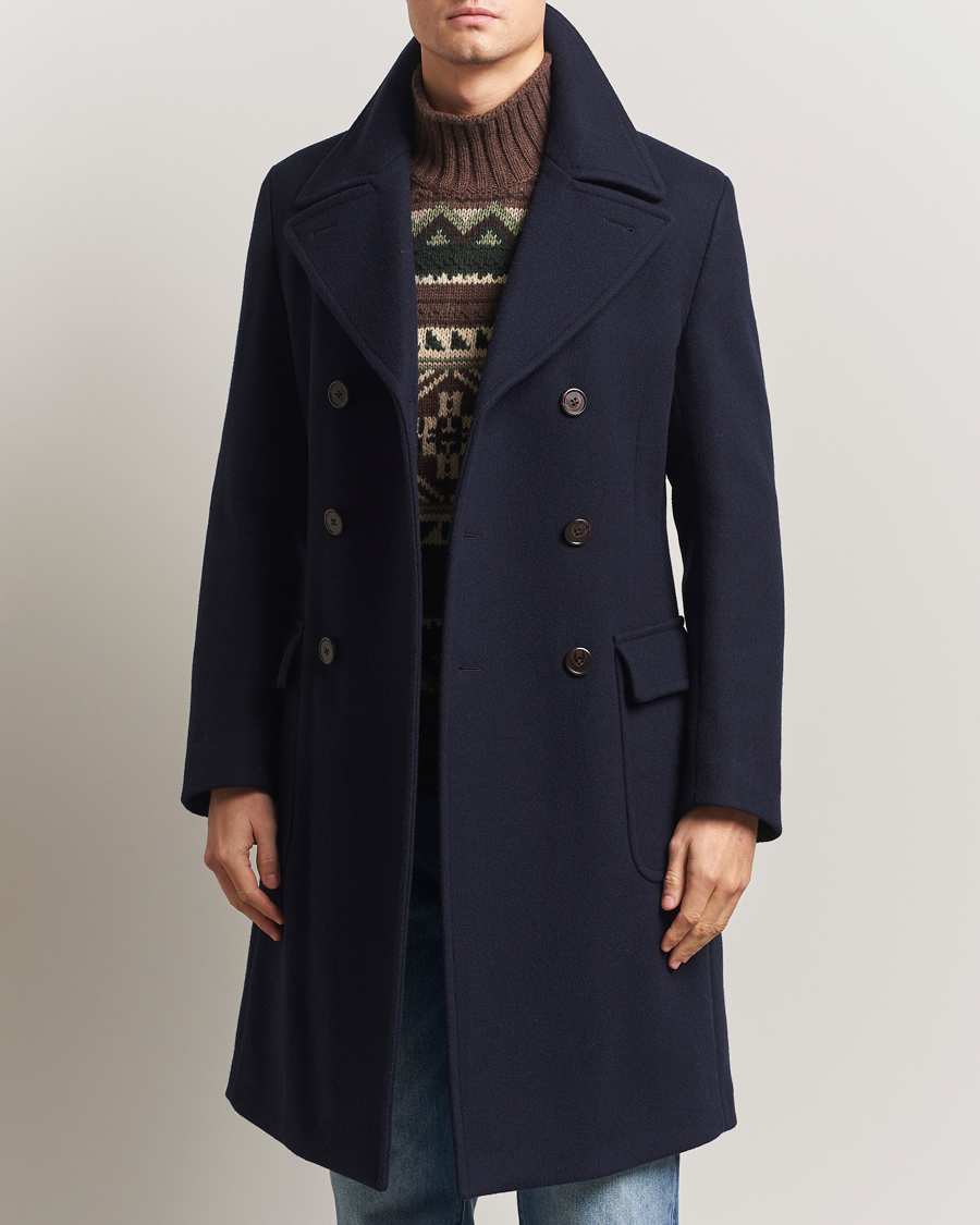Herr | Jackor | Polo Ralph Lauren | Double Breasted Top Wool Coat Navy