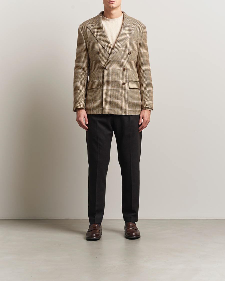 Herr | Kavajer | Polo Ralph Lauren | DB Wool Prince of Wales Blazer Sand/Brown
