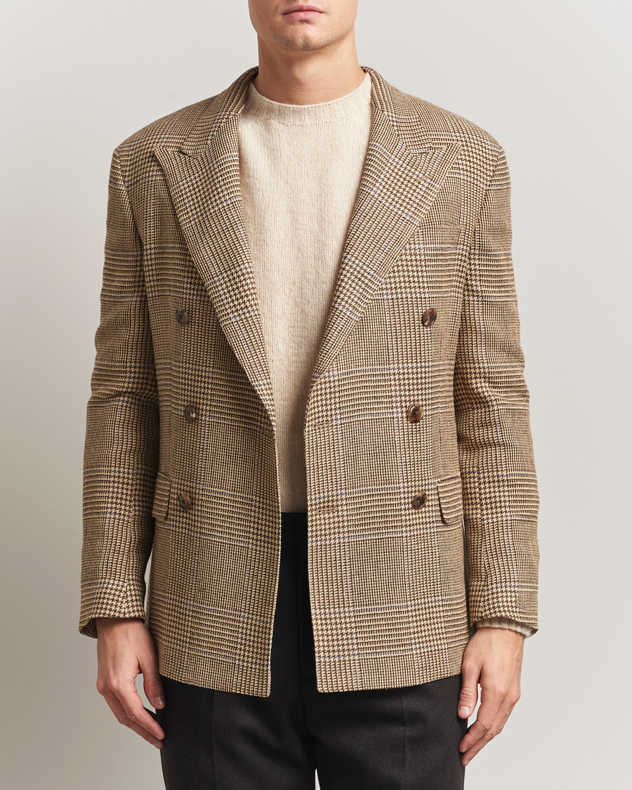 Herr | Kavajer | Polo Ralph Lauren | DB Wool Prince of Wales Blazer Sand/Brown