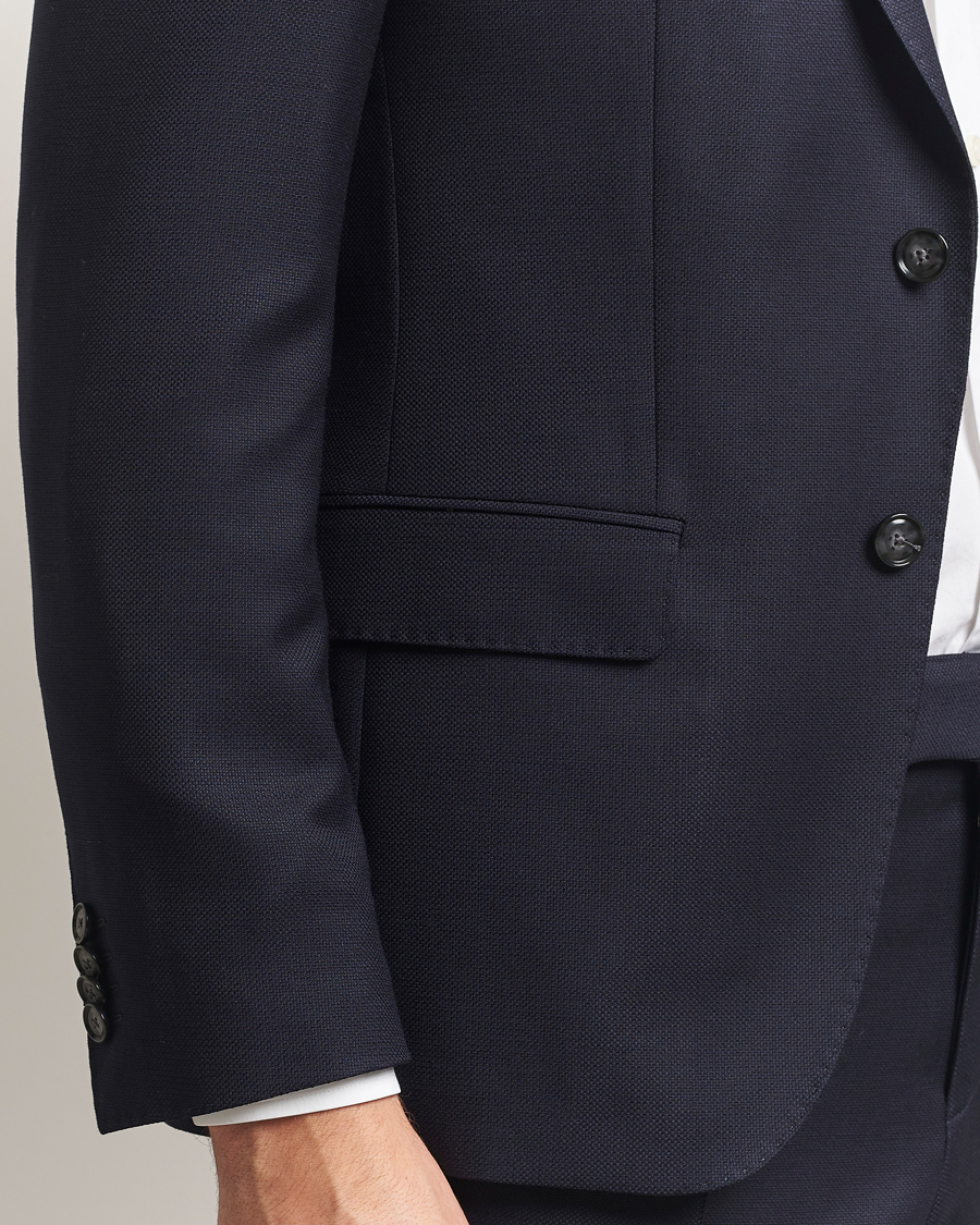 Herr | Kostymer | BOSS BLACK | Huge Structured Wool Suit Dark Blue