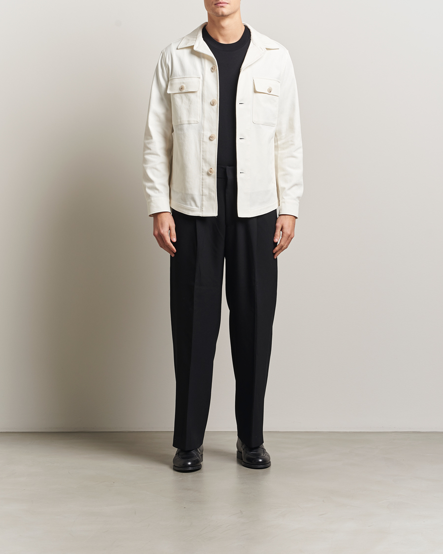 Herr | Skjortor | BOSS BLACK | Carper Cotton Twill Overshirt Natural