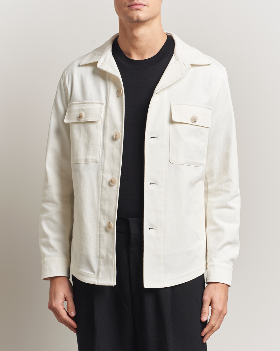 Herr | Skjortor | BOSS BLACK | Carper Cotton Twill Overshirt Natural