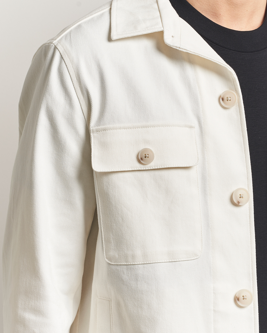 Herr | Skjortor | BOSS BLACK | Carper Cotton Twill Overshirt Natural