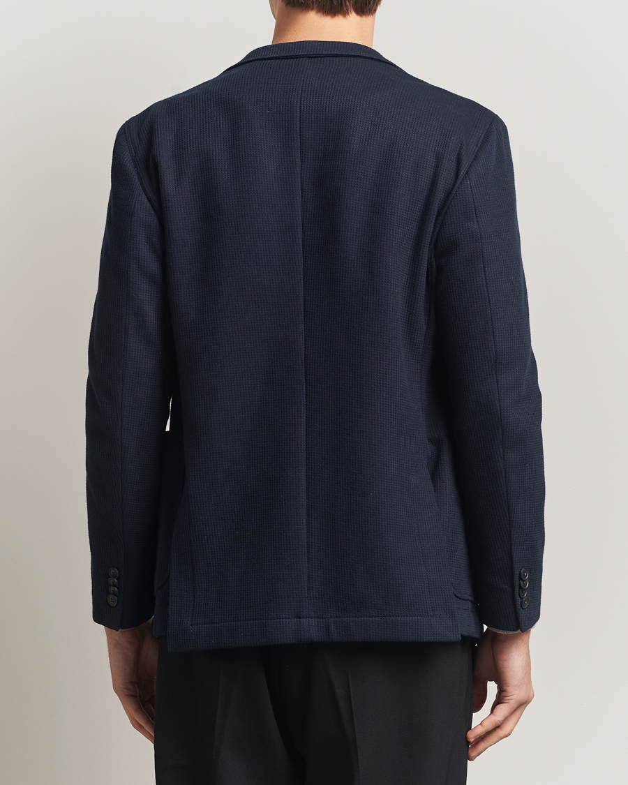 Herr | Kavajer | BOSS BLACK | Hanry Jersey Double Breasted Blazer Dark Blue