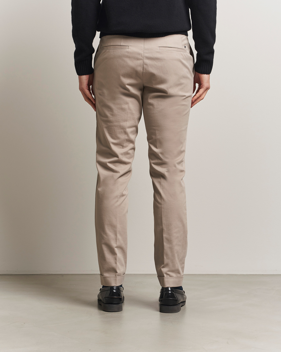 Herr | Byxor | BOSS BLACK | Genius Cotton Trousers Beige