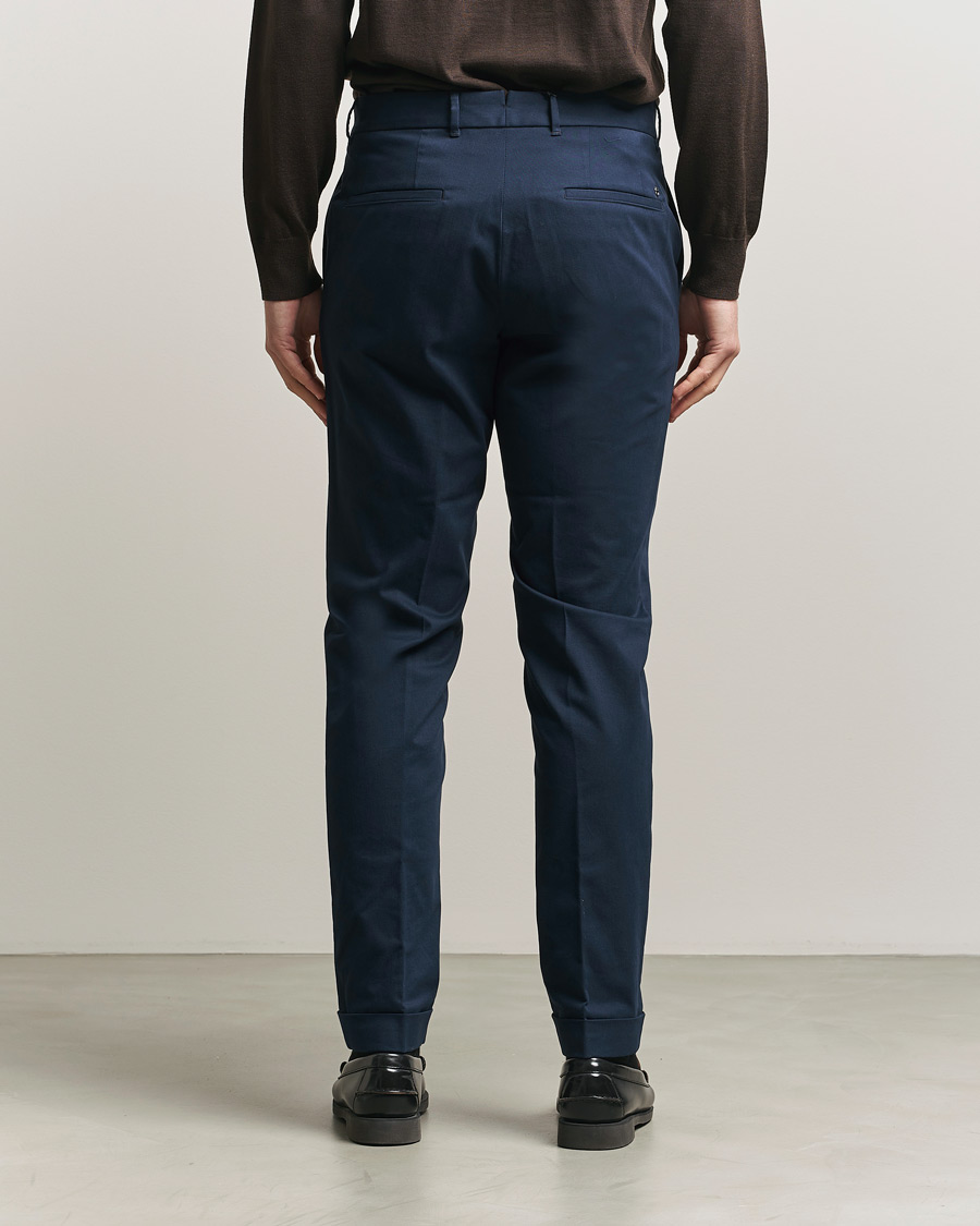Herr | Byxor | BOSS BLACK | Genius Cotton Trousers Dark Blue