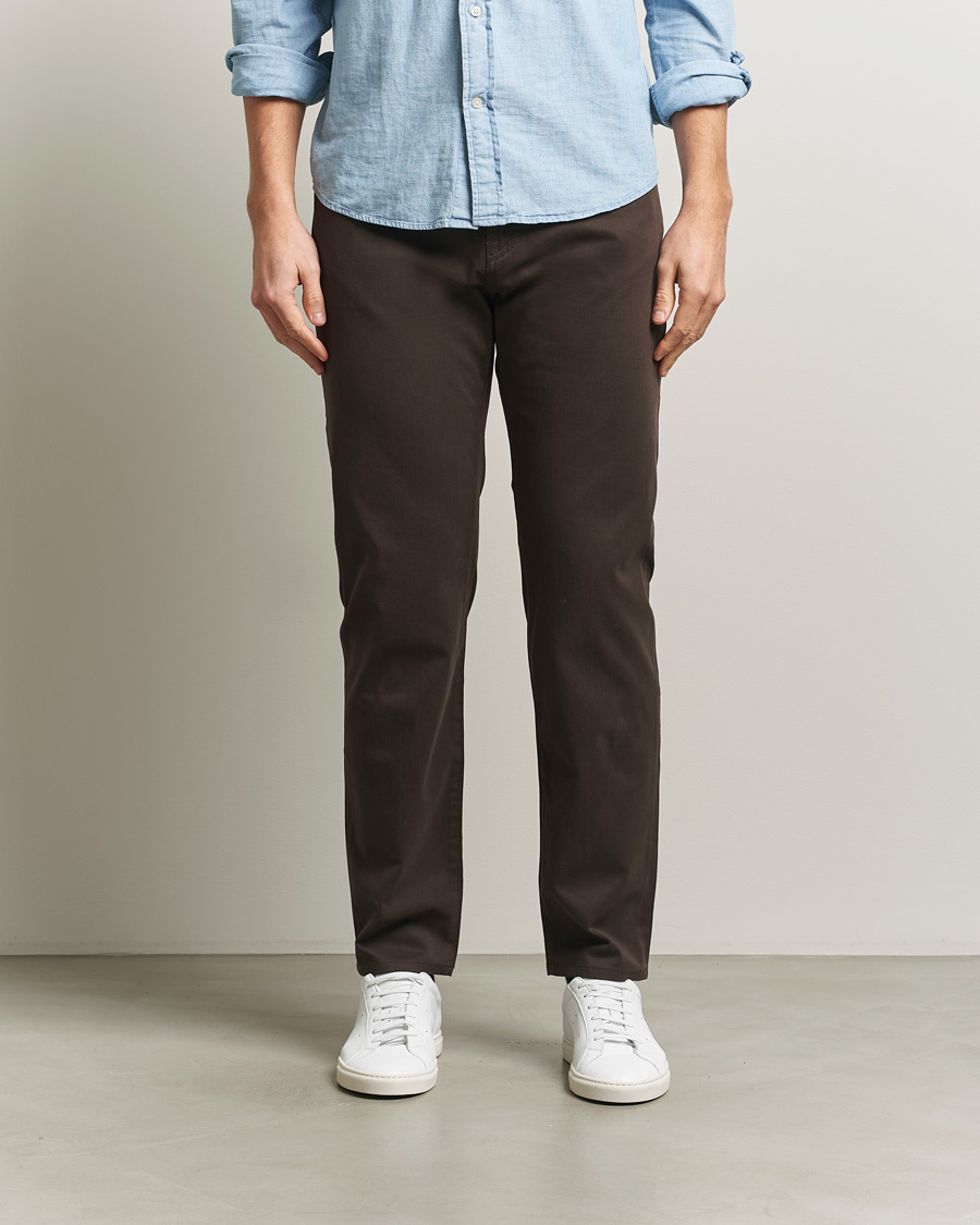 Herr | Byxor | BOSS BLACK | Re.Maine Cotton 5-Pocket Pants Dark Brown