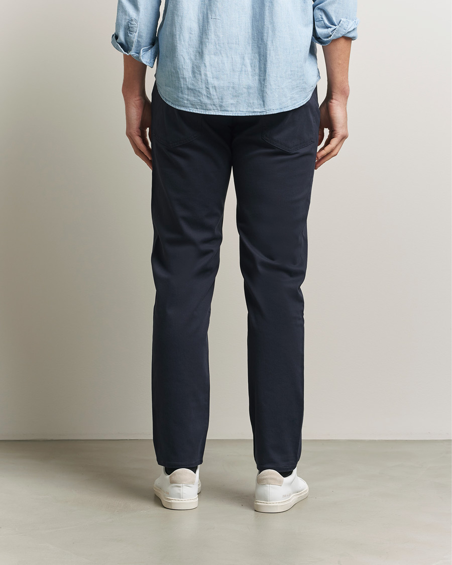 Herr | Byxor | BOSS BLACK | Re.Maine Cotton 5-Pocket Pants Dark Blue