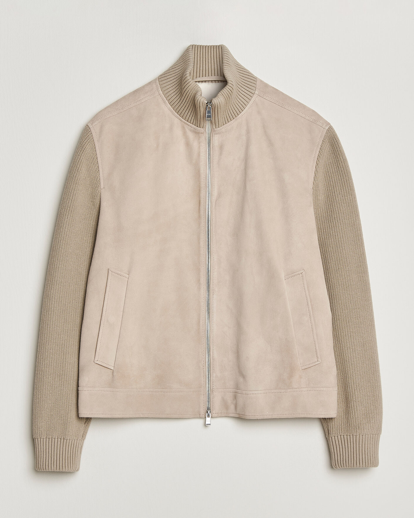 Herr | Jackor | BOSS BLACK | Maven Suede Hybrid Jacket Open White