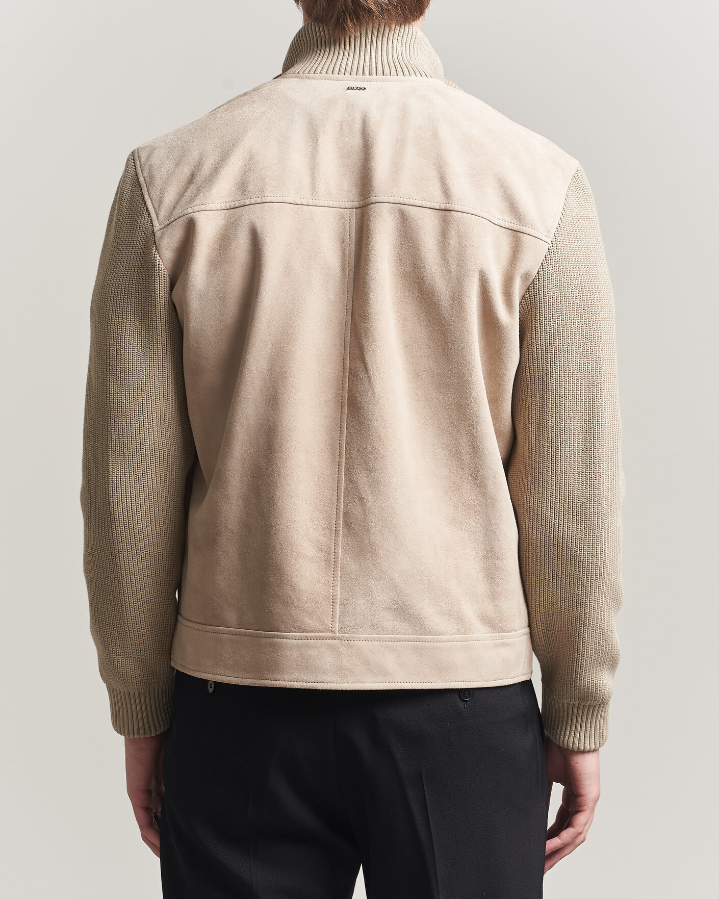 Herr | Jackor | BOSS BLACK | Maven Suede Hybrid Jacket Open White