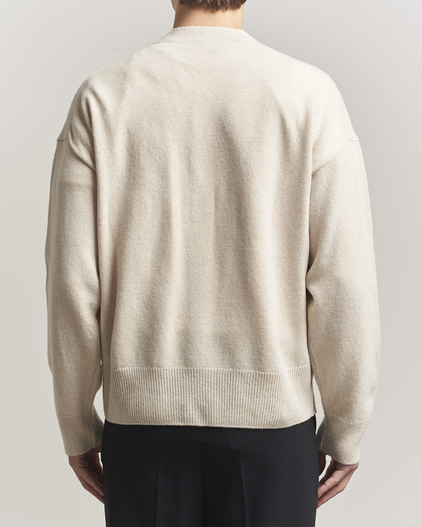Herr | Tröjor | BOSS BLACK | Ucone Wool Knitted Cardigan Open White