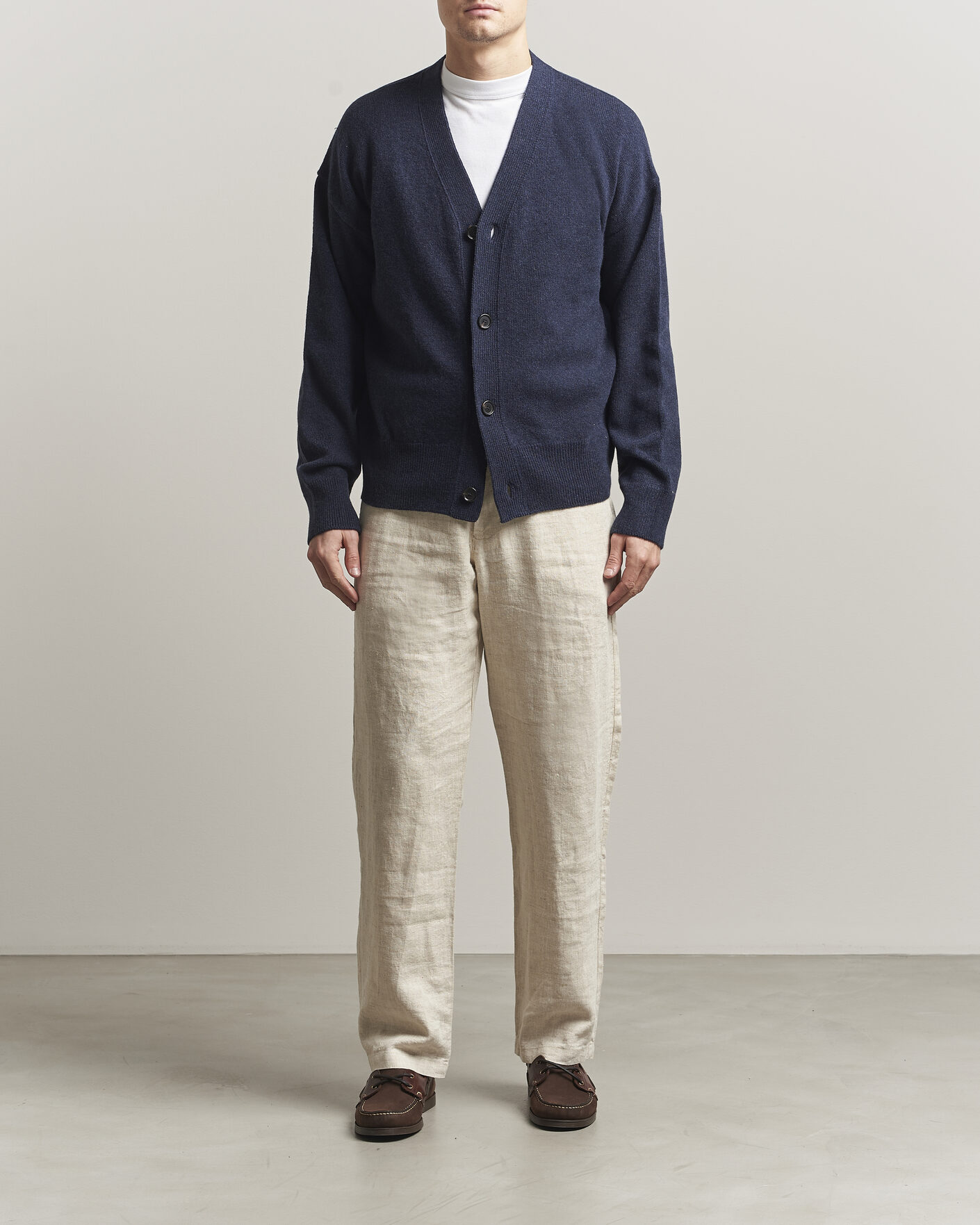 Herr | Tröjor | BOSS BLACK | Ucone Wool Knitted Cardigan Dark Blue
