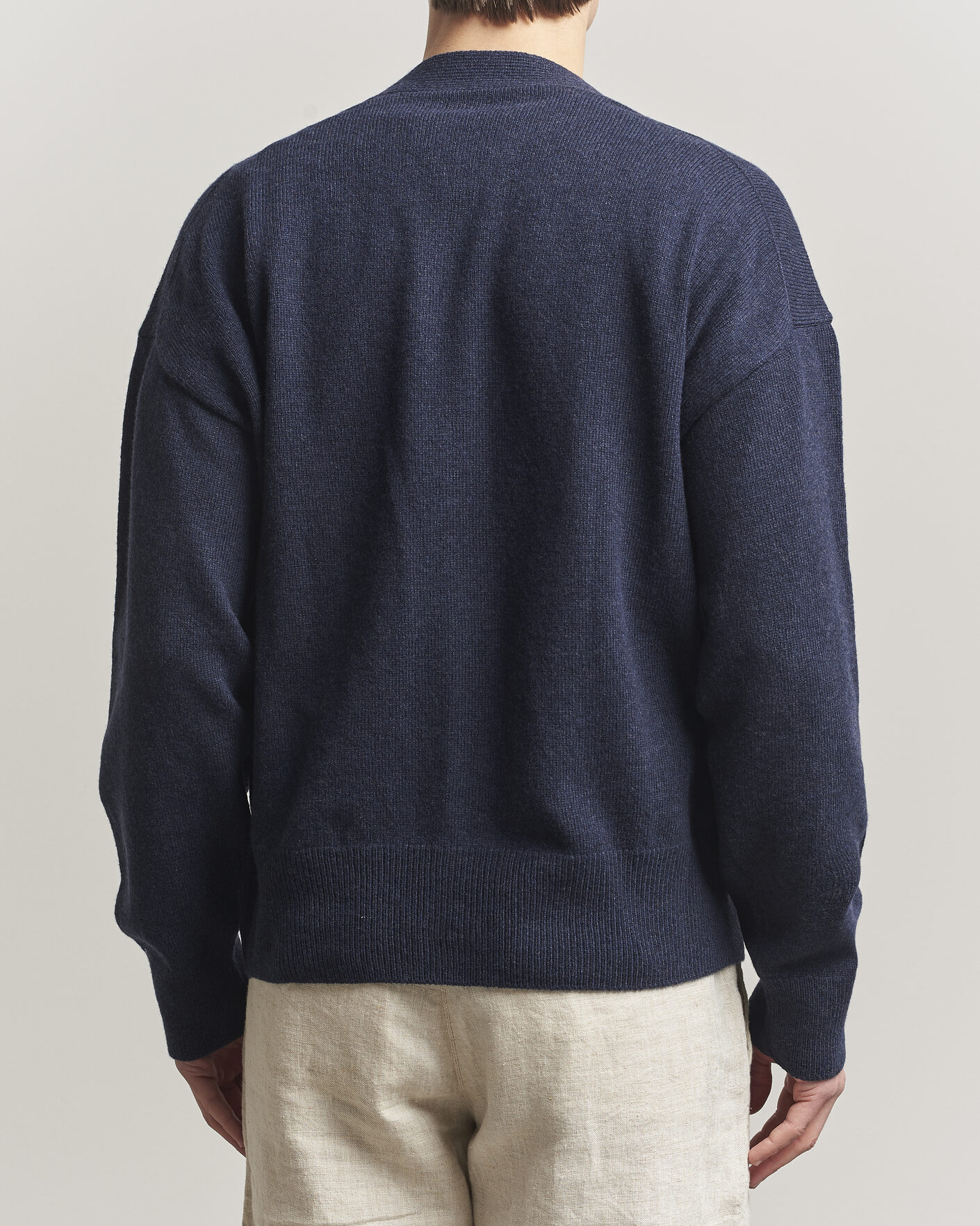 Herr | Tröjor | BOSS BLACK | Ucone Wool Knitted Cardigan Dark Blue