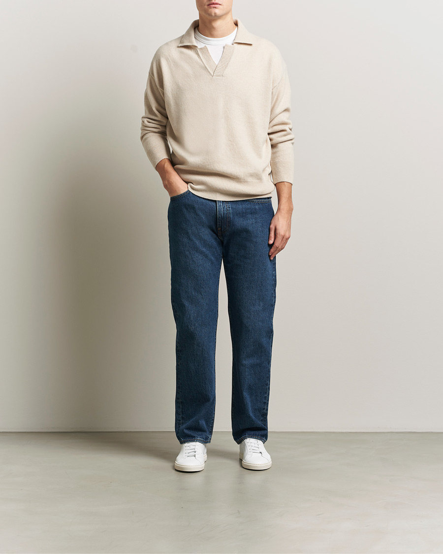 Herr | Tröjor | BOSS BLACK | Ucari Wool Knitted Polo Open White