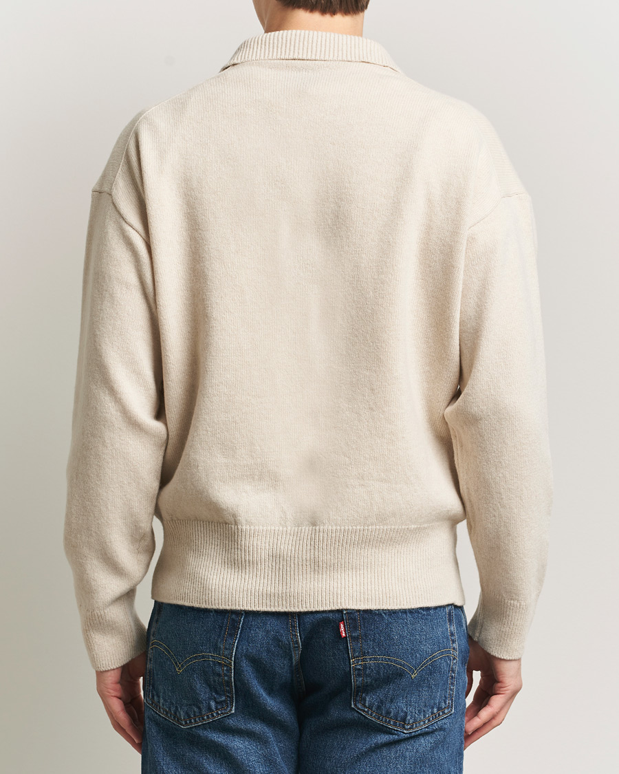 Herr | Tröjor | BOSS BLACK | Ucari Wool Knitted Polo Open White