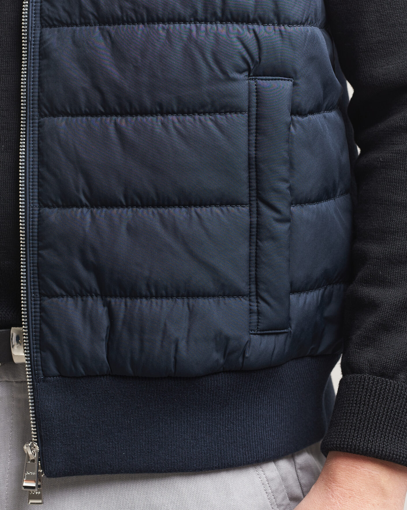 Herr | Västar | BOSS BLACK | Urwin Cotton/Wool Vest Dark Blue