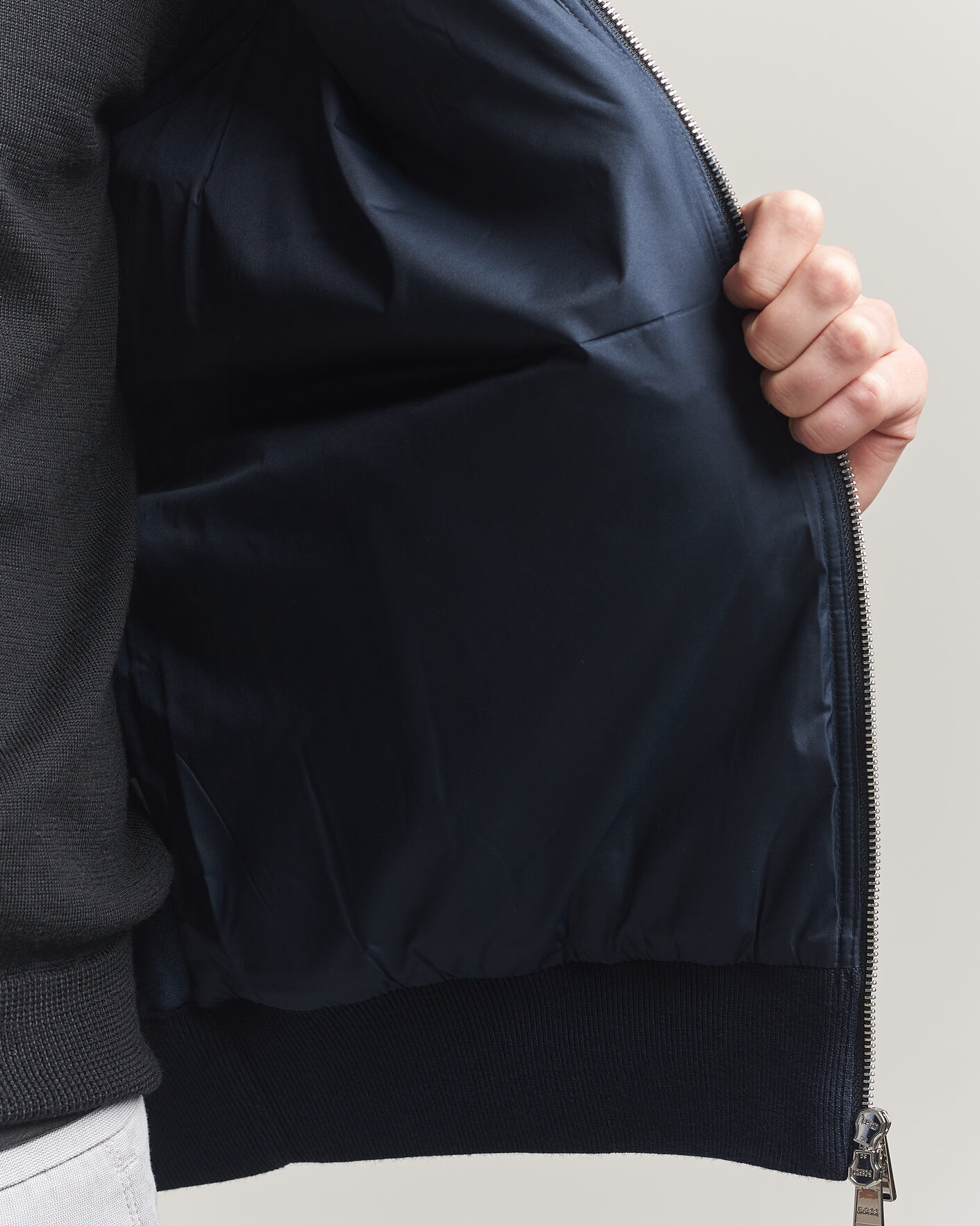 Herr | Västar | BOSS BLACK | Urwin Cotton/Wool Vest Dark Blue