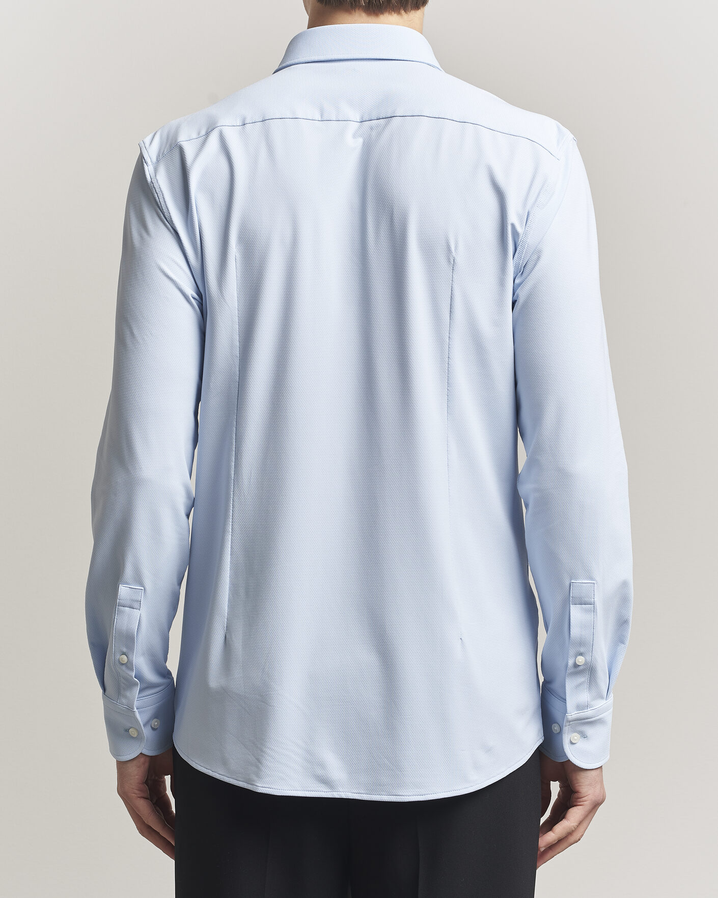 Herr | Skjortor | BOSS BLACK | Hank Structured Jersey Shirt Light Blue