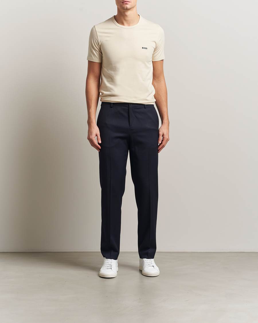 Herr | T-Shirts | BOSS BLACK | 3-Pack Crew Neck T-Shirt Beige/Navy/Black