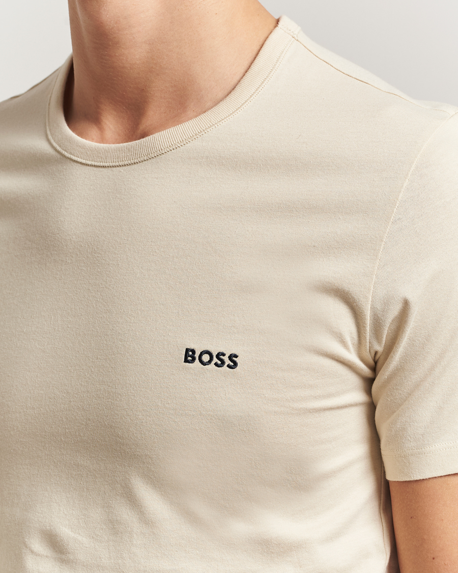 Herr | T-Shirts | BOSS BLACK | 3-Pack Crew Neck T-Shirt Beige/Navy/Black