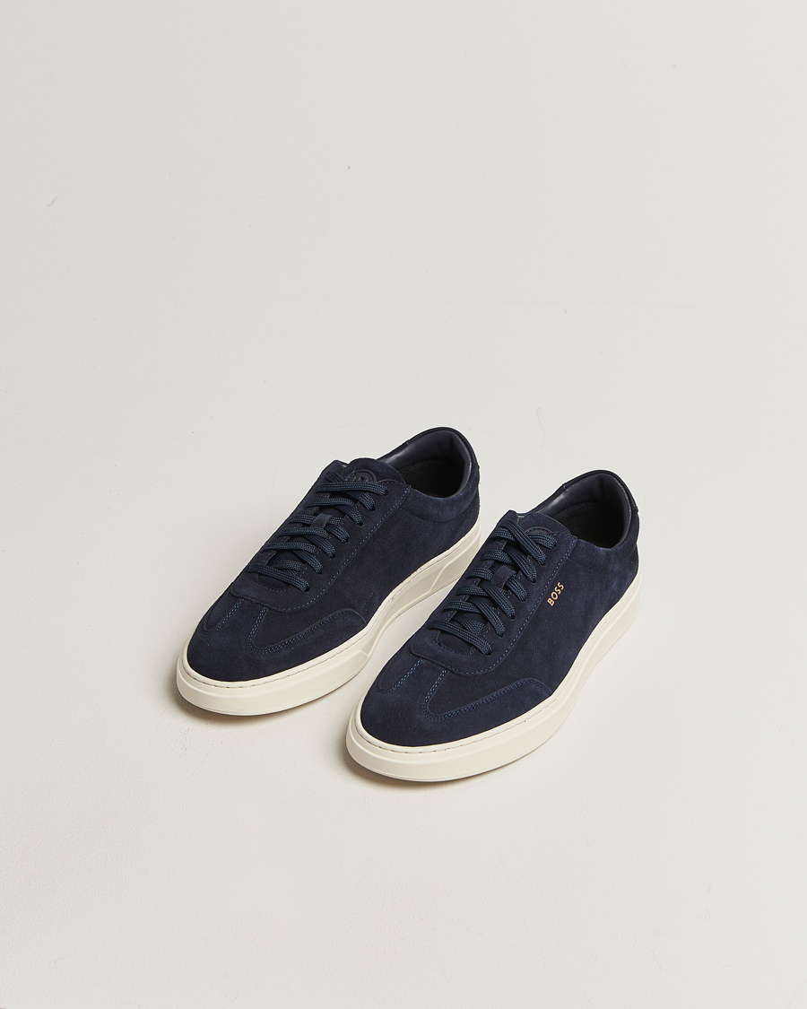 Herr | Sneakers | BOSS BLACK | Kieran Suede Sneaker Dark Blue
