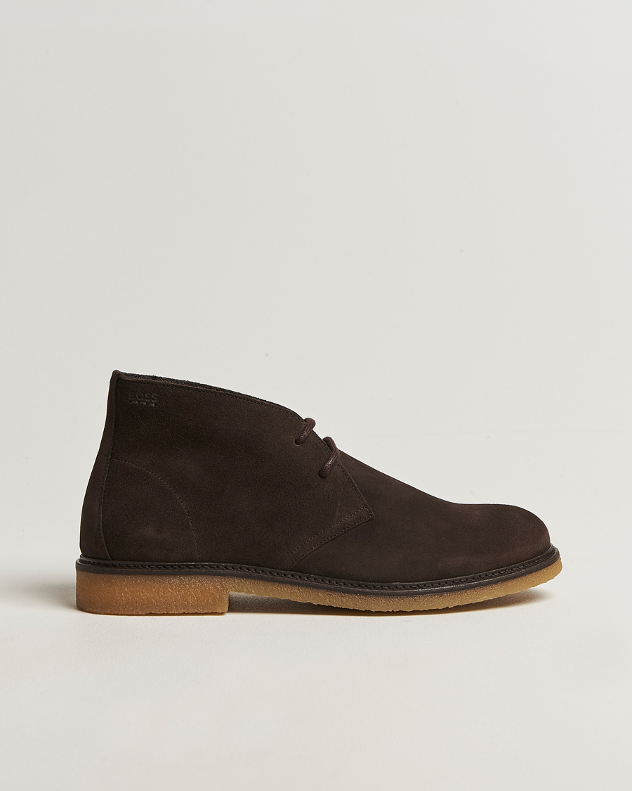Herr | Kängor | BOSS BLACK | Kope Suede Desert Boots Dark Brown