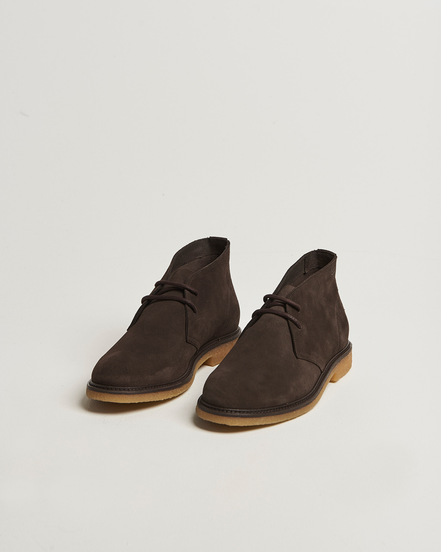 Herr | Kängor | BOSS BLACK | Kope Suede Desert Boots Dark Brown