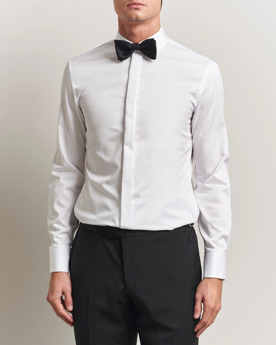 Herr | Skjortor | Tiger of Sweden | Adley Tuxedo Shirt Pure White